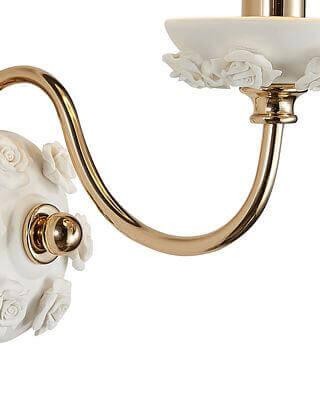 Бра металлическое с абажуром белое "Эрин" 1030/1W-GD-WT LUMIEN HALL ЭРИН 00-3929741 Белый  - Вид №1