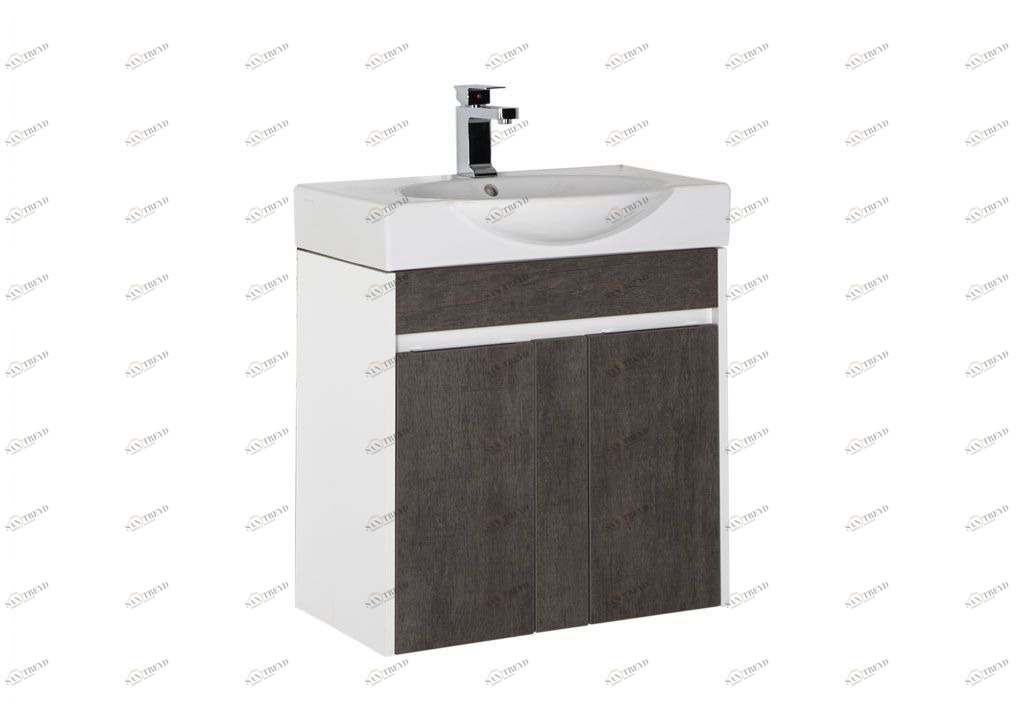 Тумба с раковиной Aquanet Коста 65 белый/дуб антик 0018840600188194