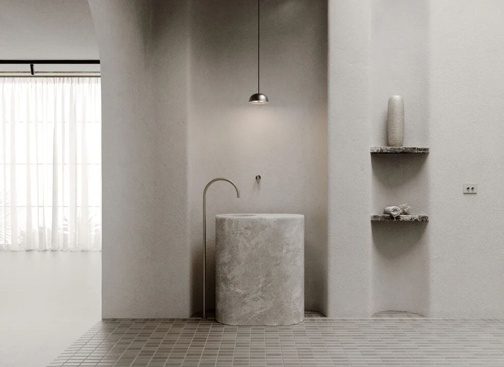 Индивидуальный мраморный отдельно стоящий умывальник COCOON John Pawson ARCH-00043475 - Вид №4