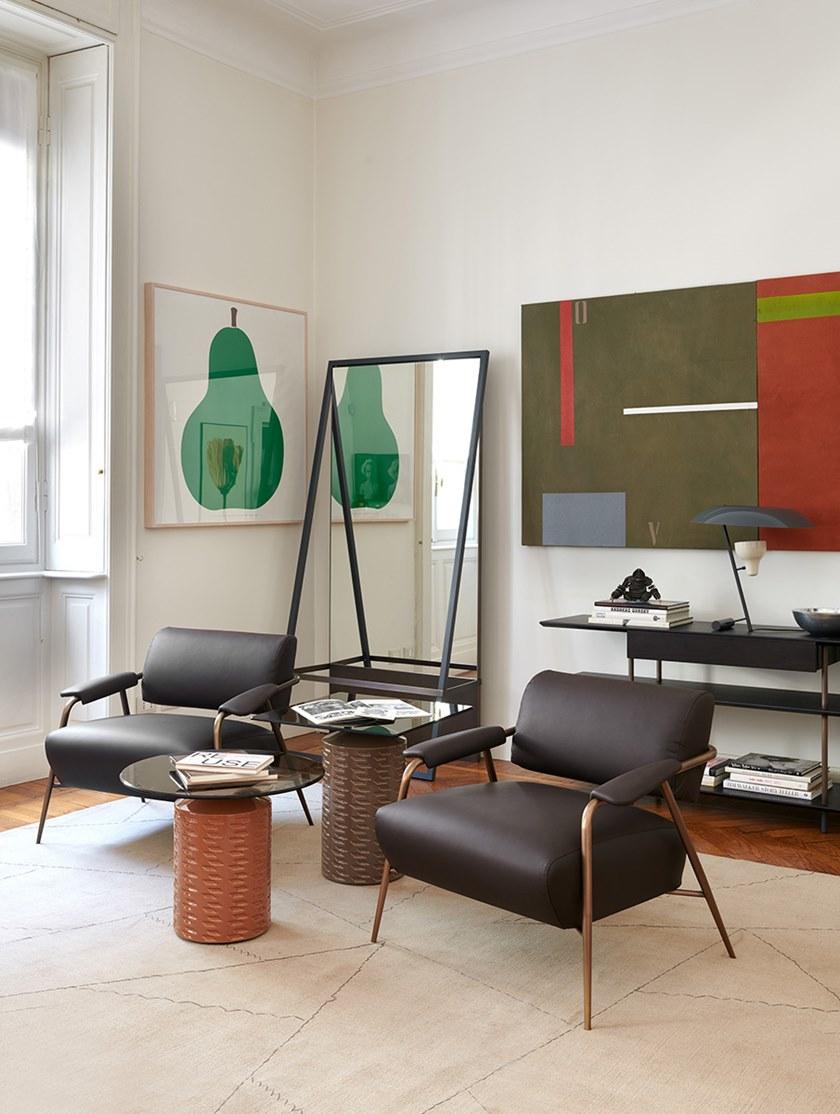 Potocco Кожаное кресло с подлокотниками Stay 909/pl - Вид №4