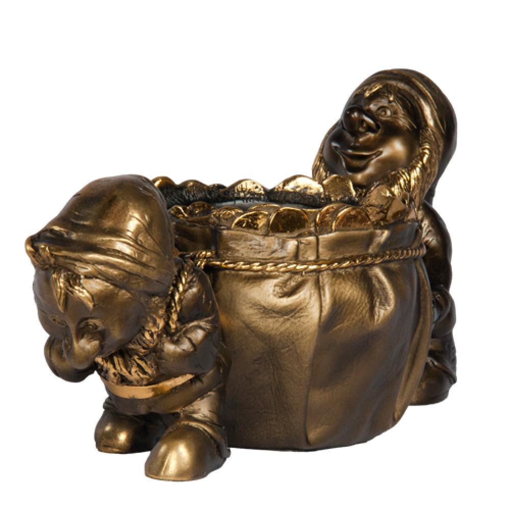 22519 Подставка для украшений Гном - все богатство в дом Бронза BOGACHO 4627138187166 - Вид №1