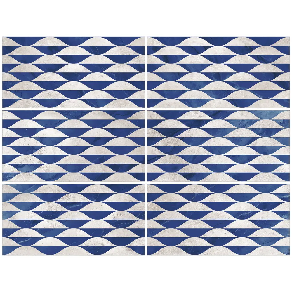 Керамическая вставка Нефрит-Керамика Эни 30x60 см светло-серо-синяя 89232620 STLM-0945311 - Вид №2