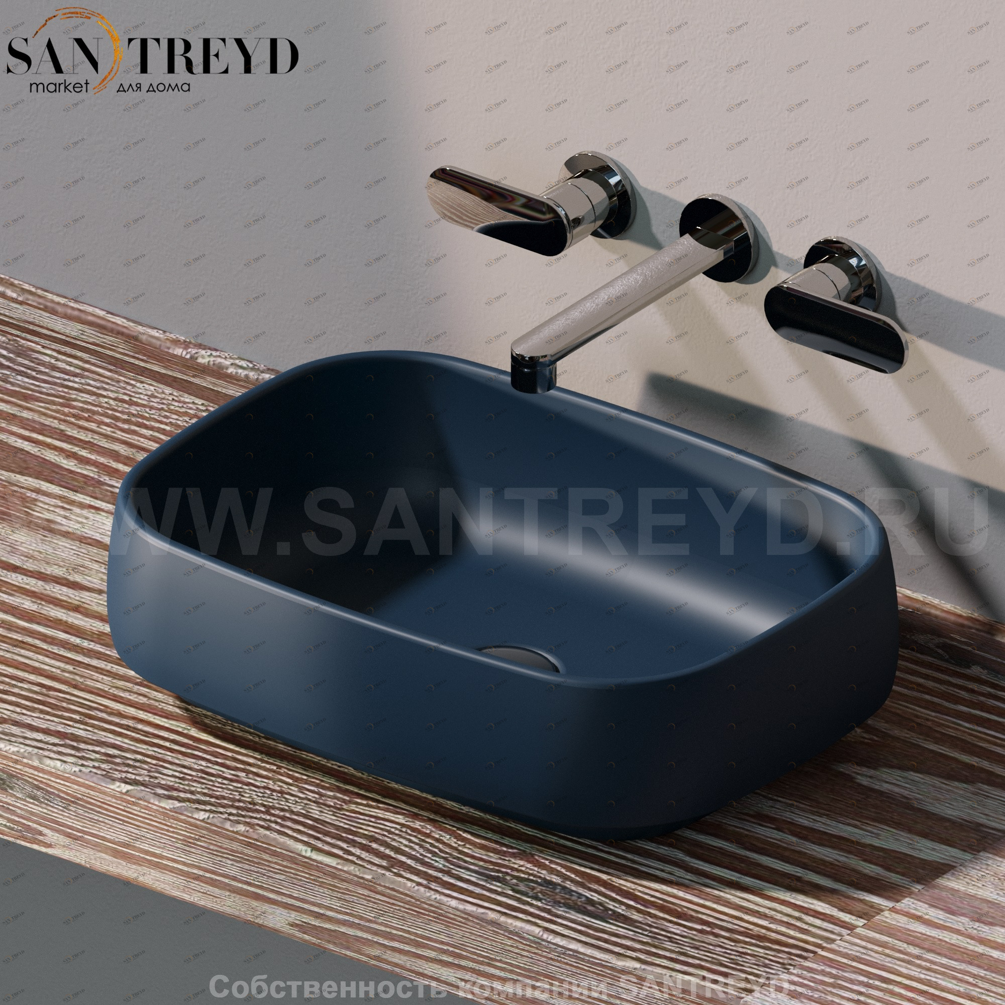 FG50A7016 Накладная раковина на столешницу  прямоугольная Ceramica Flaminia Flag