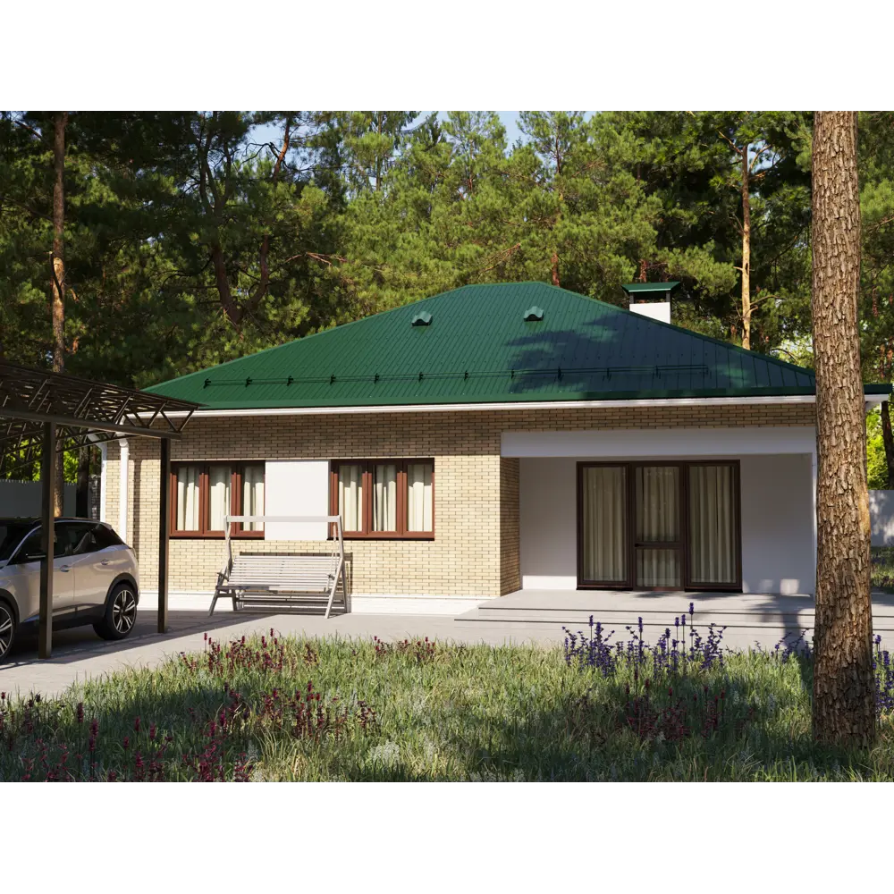 Снегозадержатель трубчатый ЭКО для любого вида кровли 3 м RAL 6005 зеленый ВЕГА STLM-2117560 - Вид №1