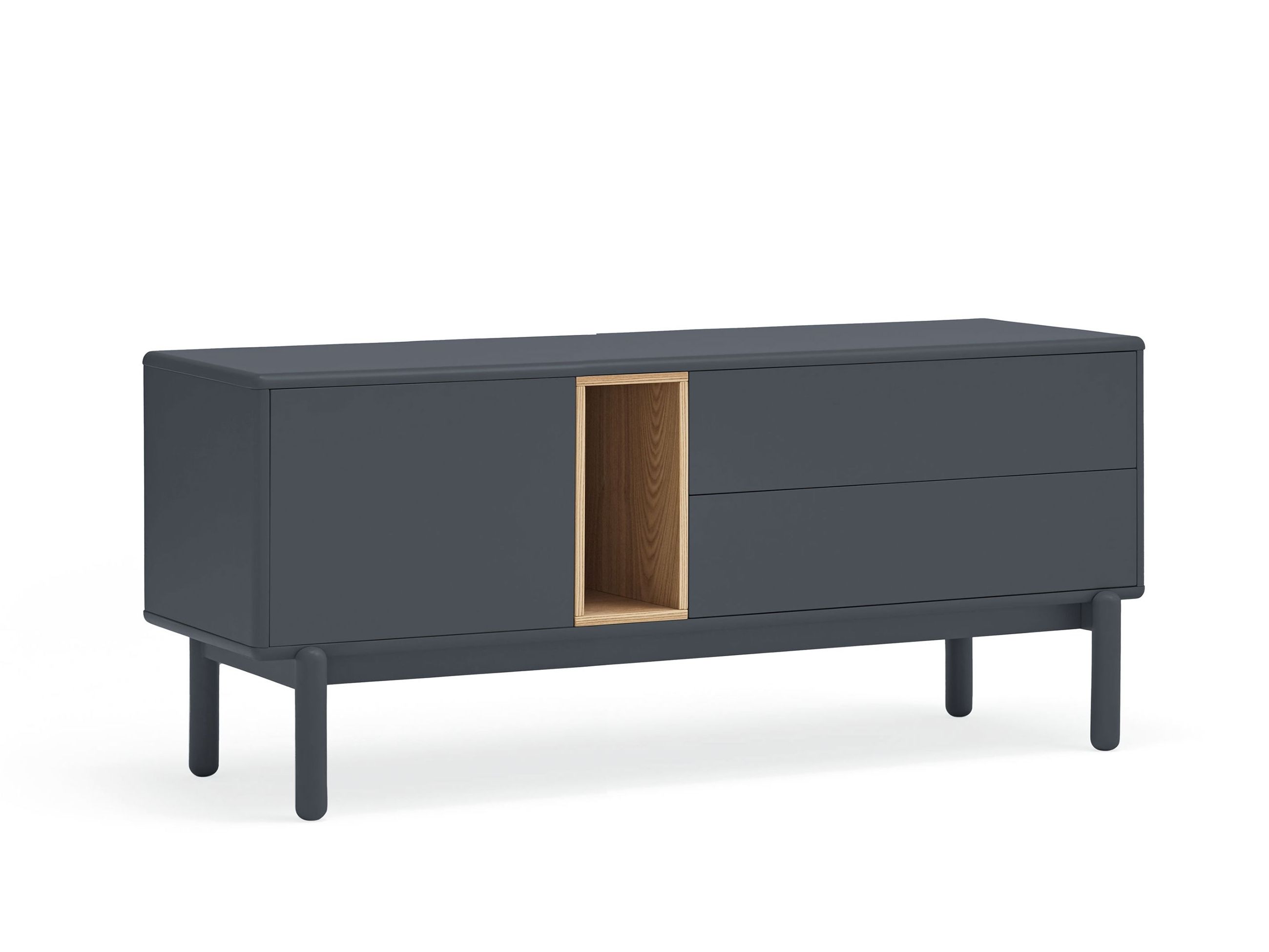 Шкаф для телевизора из МДФ с распашными дверцами и ящиками TEULAT Corvo ARCH-00133333 - Вид №2