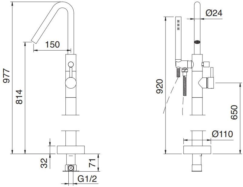 Rubinetterie Treemme X-change_mono  7503  - Вид №2
