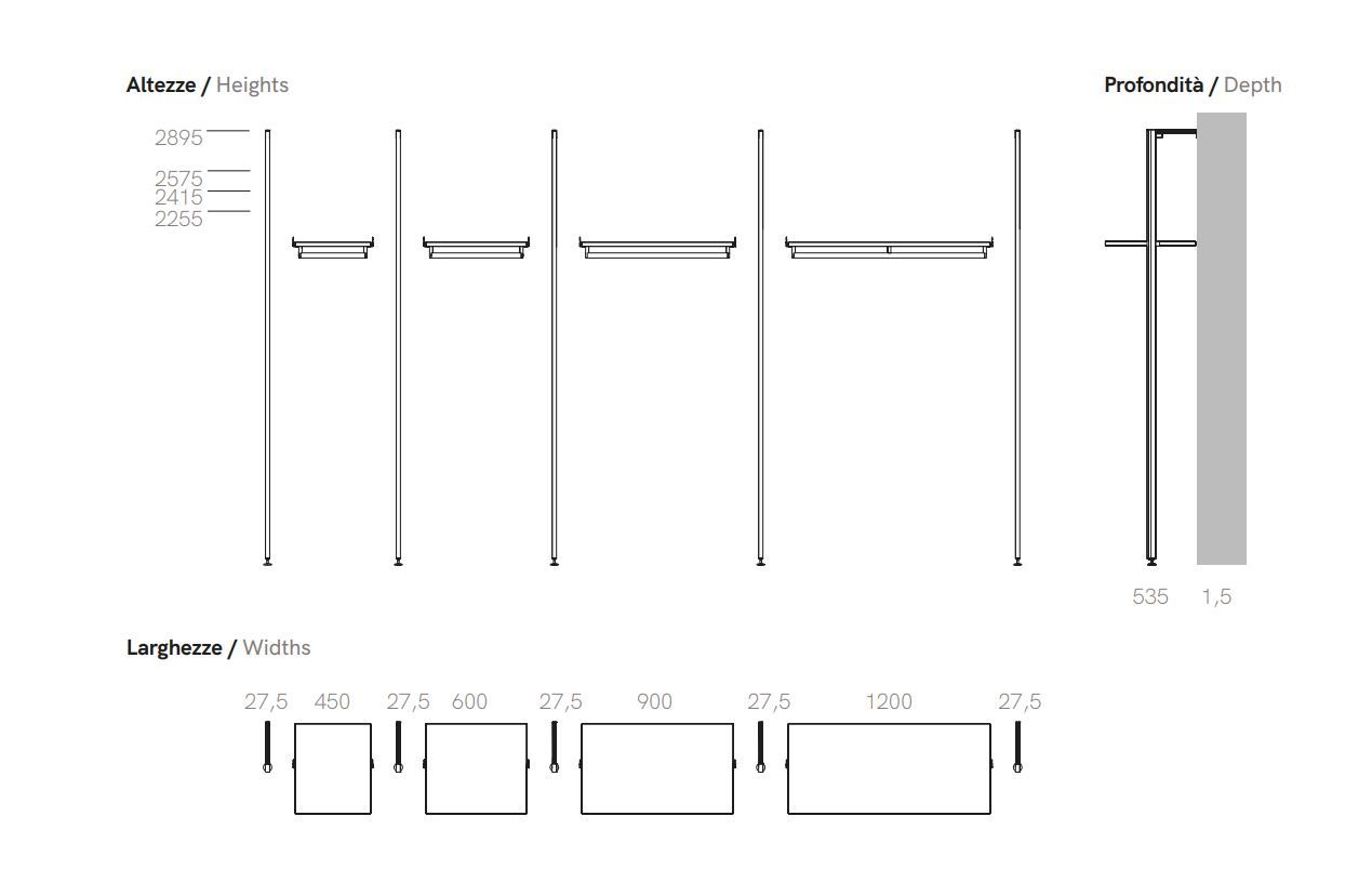 Модульная металлическая и деревянная гардеробная со встроенным освещением Adok ателье ARCH-00037993 - Вид №6