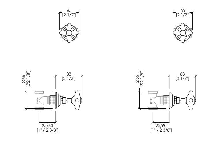 Смеситель для раковины с одним отверстием Devon&Devon WHITE ROSE ARCH-00115465 - Вид №2
