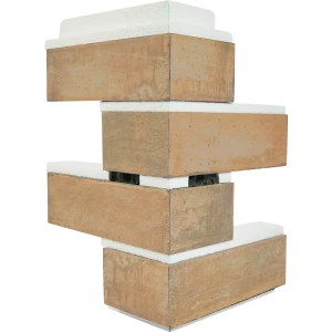 Термопанель наружный угол Мосстрой-31 Brick House бежевый 26x25x41x5 см