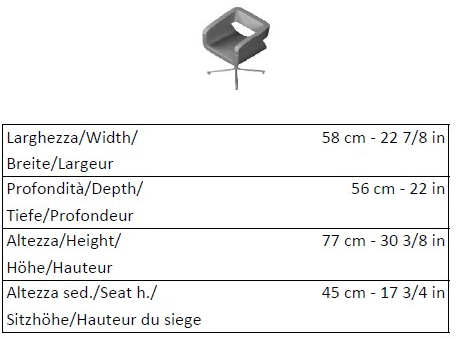 La Cividina Кресло поворотное с 4-мя спицами Matrix sun-id-1472438 - Вид №2