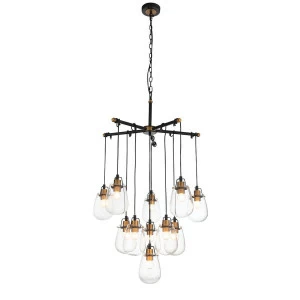 Люстра подвесная медь ST Luce Buneve SL428.403.11 ST LUCE ДИЗАЙНЕРСКИЕ, BUNEVE 00-3834381 Медь;черный