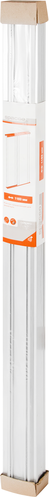 SPACEO Направляющие для дверей-купе 118,3 см матовое серебро 82109757 STLM-0019227 - Вид №2