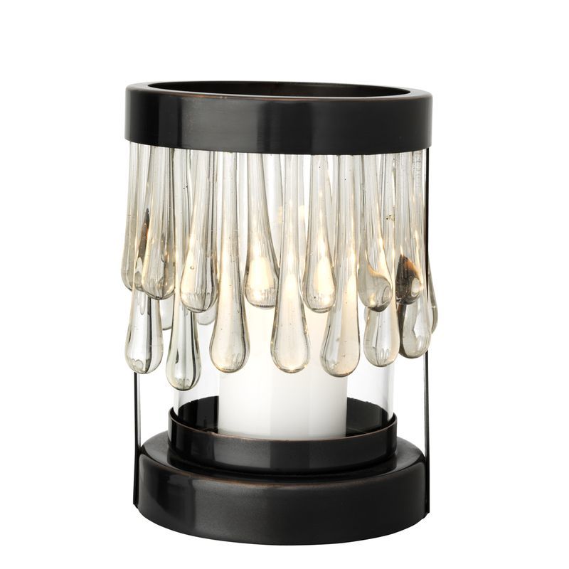 Подсвечник черный со стеклянными подвесками Hancock S от Eichholtz EICHHOLTZ EICHHOLTZ 060281 Черный  - Вид №1