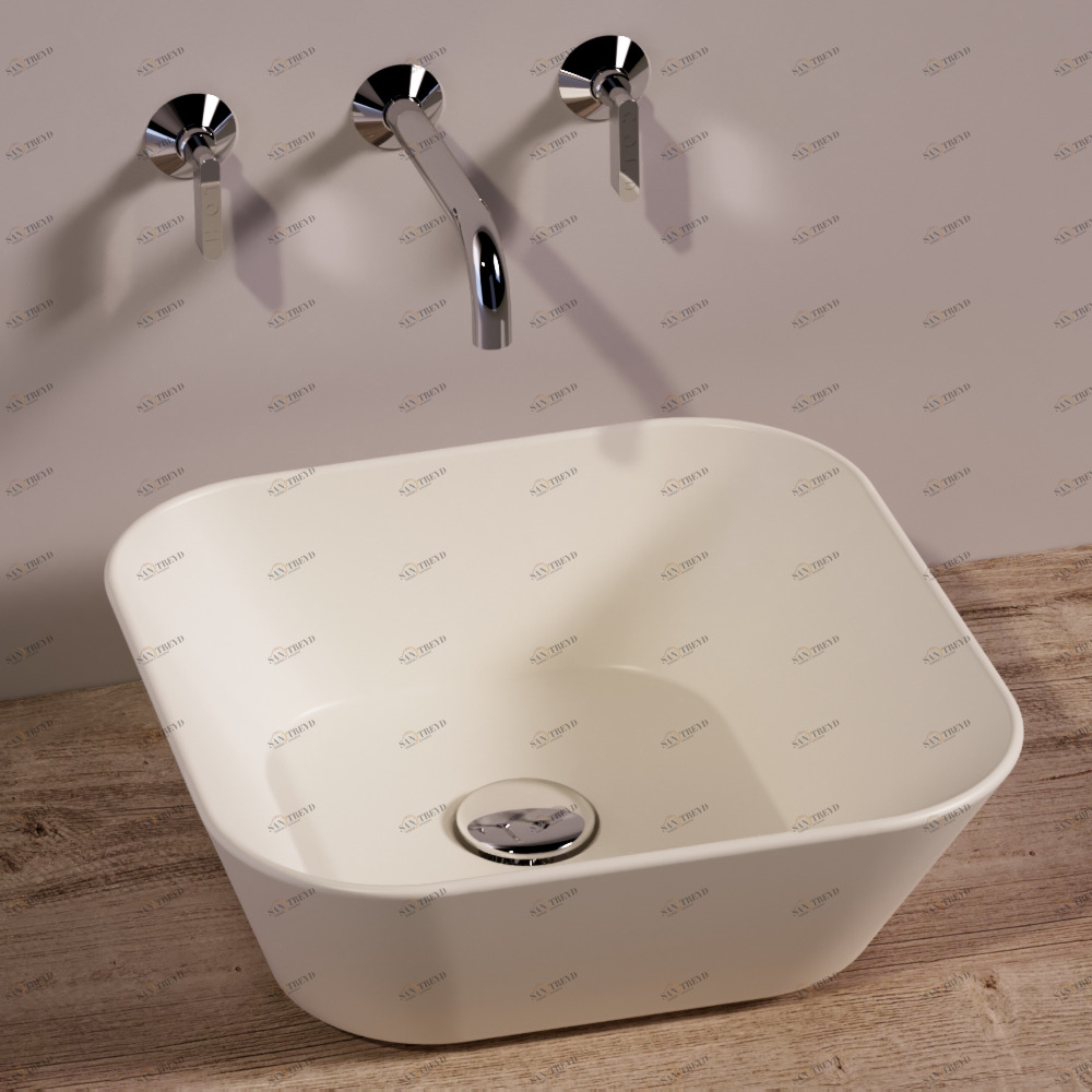 WA03SABBIAMATT Накладная раковина на столешницу  квадратная Simas 