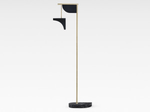 Латунный светодиодный торшер с мраморным основанием