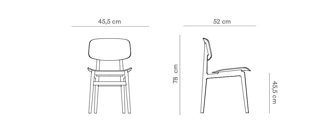 Дубовый стул с открытой спинкой NORR11 NY11 ARCH-00071843 - Вид №11