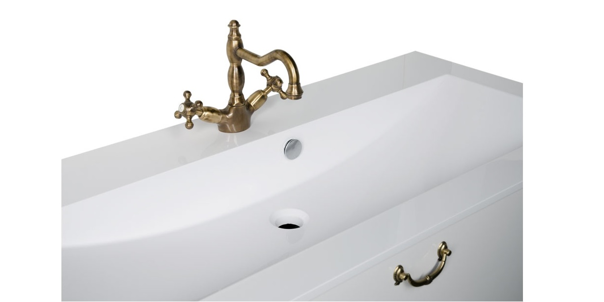 Комплект мебели Aquanet Виктория 120 белый/золото 00184413 - Вид №6