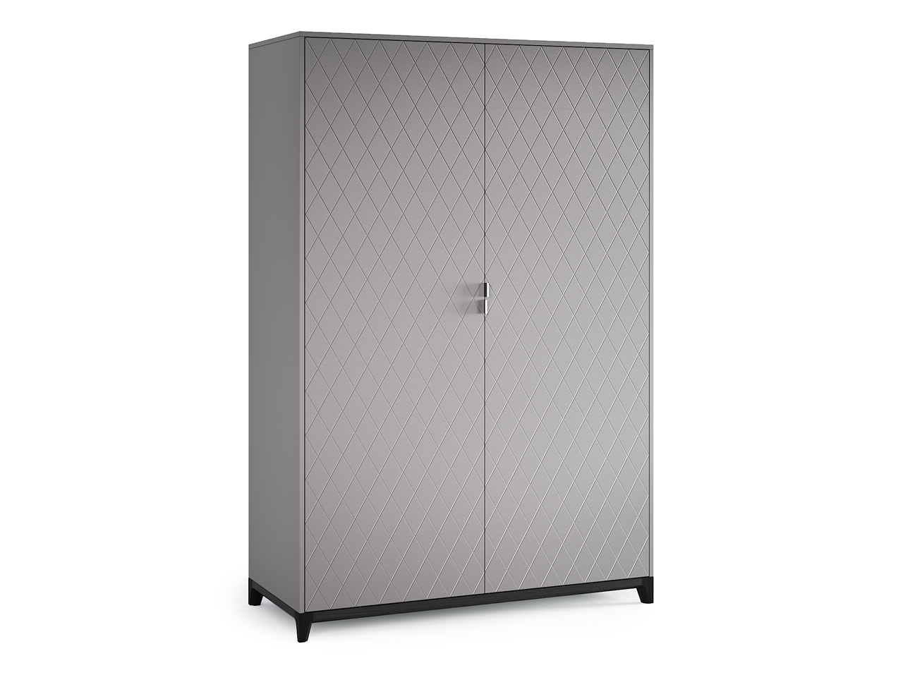 Шкаф распашной двухдверный платиновый Case THE IDEA  210348 Серый  - Вид №1