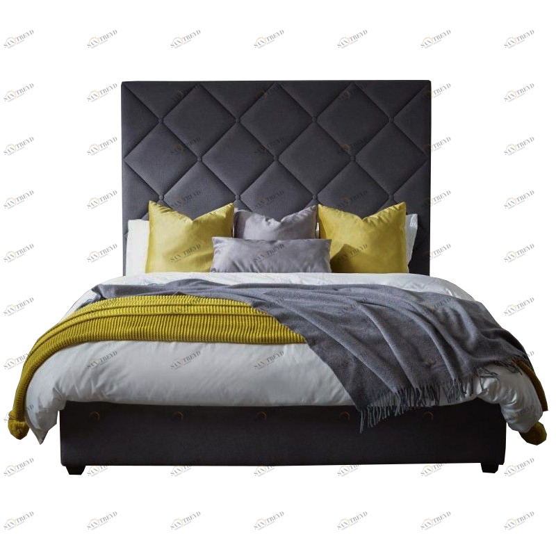 Кровать полутораспальная 140х200 темно-серая Brill ICON DESIGNE ДИЗАЙНЕРСКИЕ 177944 Серый 