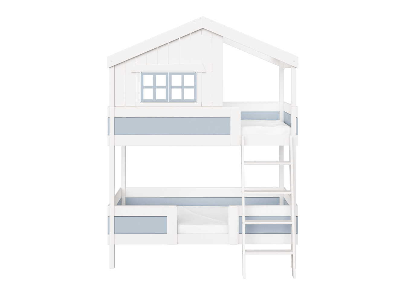 Кровать двухъярусная белая с серым "Шале M" ELLIPSE ELLIPSE HOME 00-3951307 Белый;серый Santreyd  - Вид №1