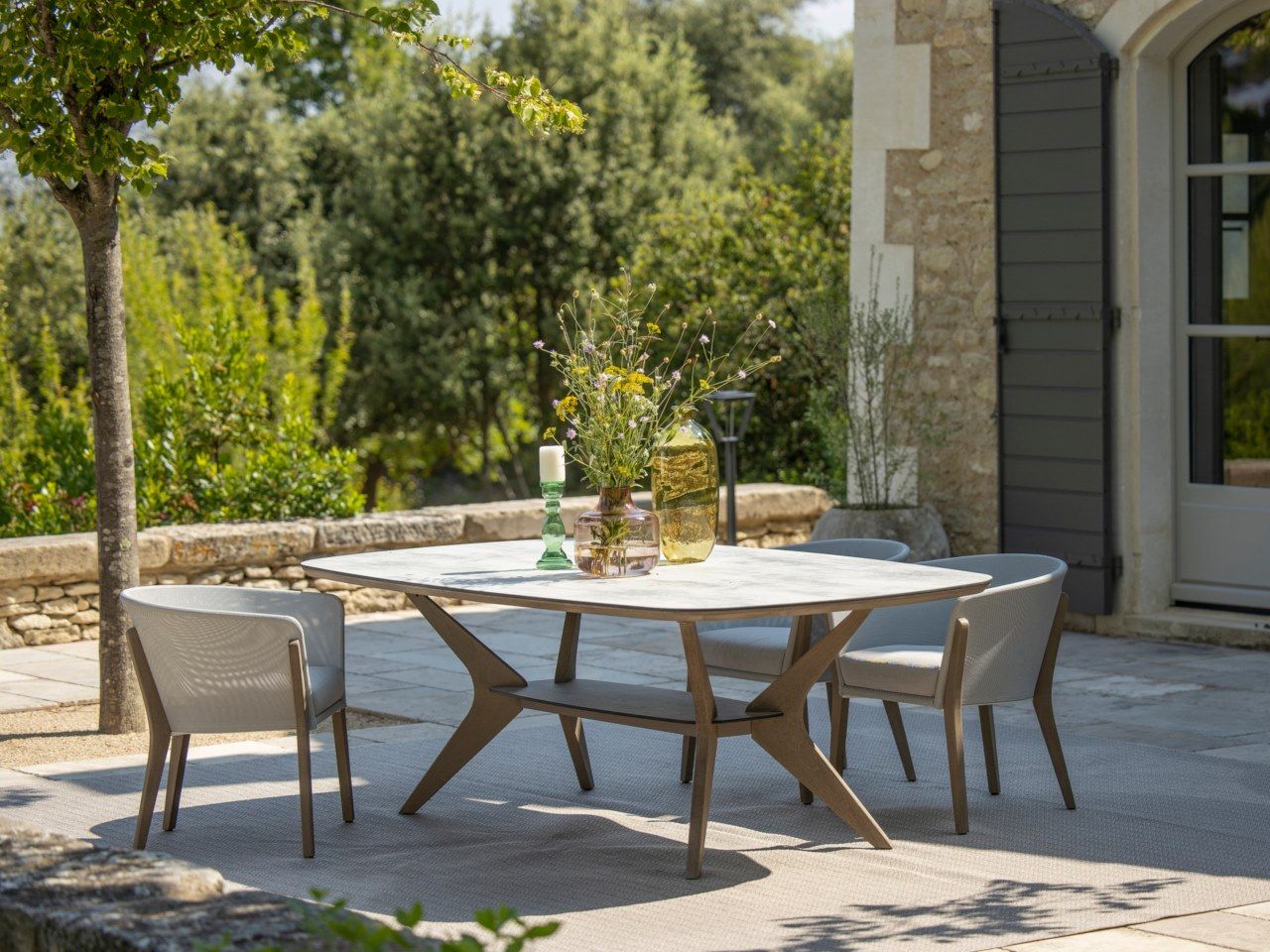 Деревянный прямоугольный садовый стол Les Jardins® ARCH-00088532 - Вид №2