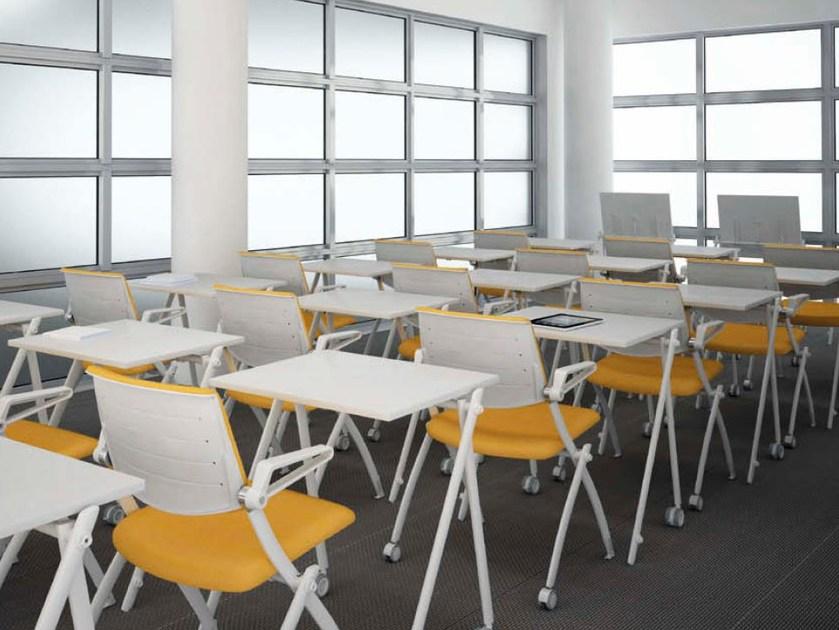 Ares Line Штабелируемый складной пластиковый стул на колесиках Zero9 family sun-id-1400077 - Вид №2