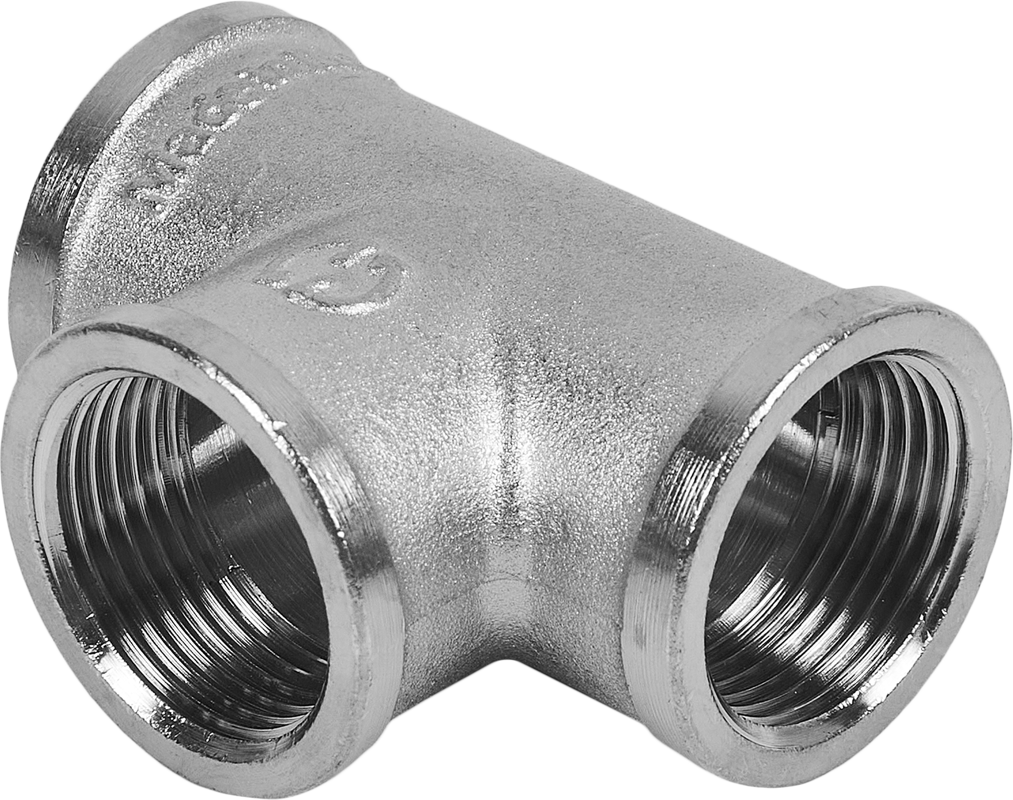 Тройник трубопроводный 3/4" никелированный латунный STOUT 82238990