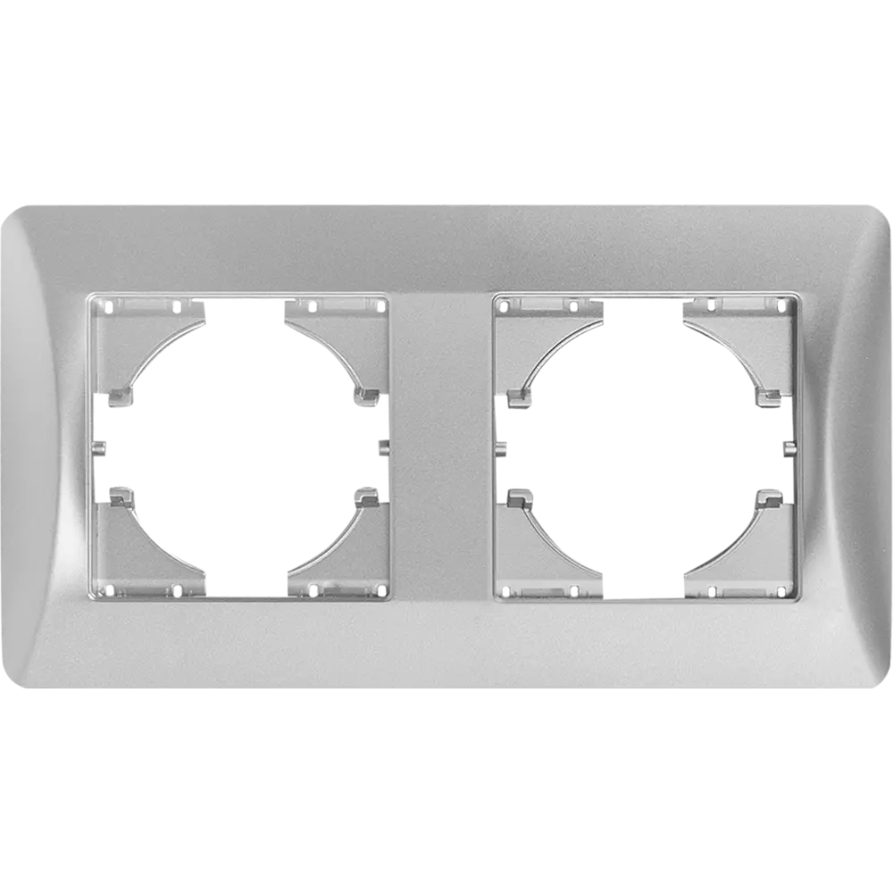 Рамка GUSI Electric Ugra для розеток и выключателей серебристая 83865107 STLM-0045254