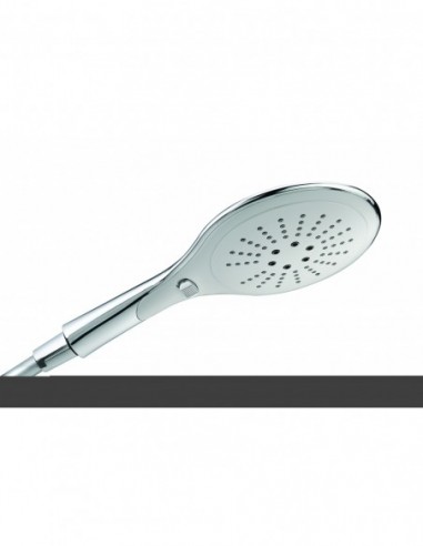920900 000 00  Душевая лейка Inouie Plus, 3 струи, большой диаметр струи, система защиты от известкового налета, хром и серый Valentin Хром  - Вид №2