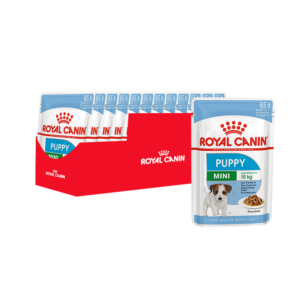 ПР0048343*12 Корм для щенков Mini Puppy для мелких пород, соус пауч 85г (упаковка - 12 шт) ROYAL CANIN 