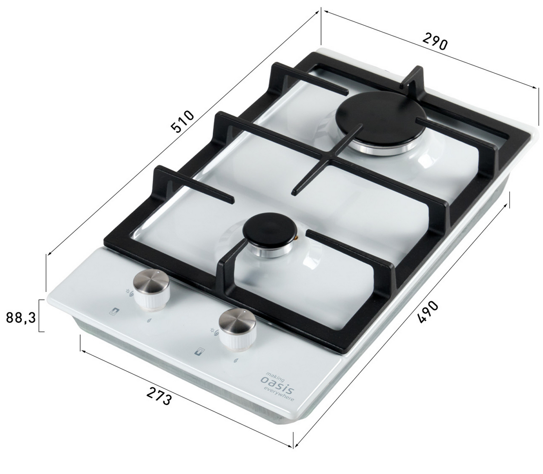 9136666 Газовая варочная поверхность Oasis P-MEWD STDN-0021716 - Вид №6