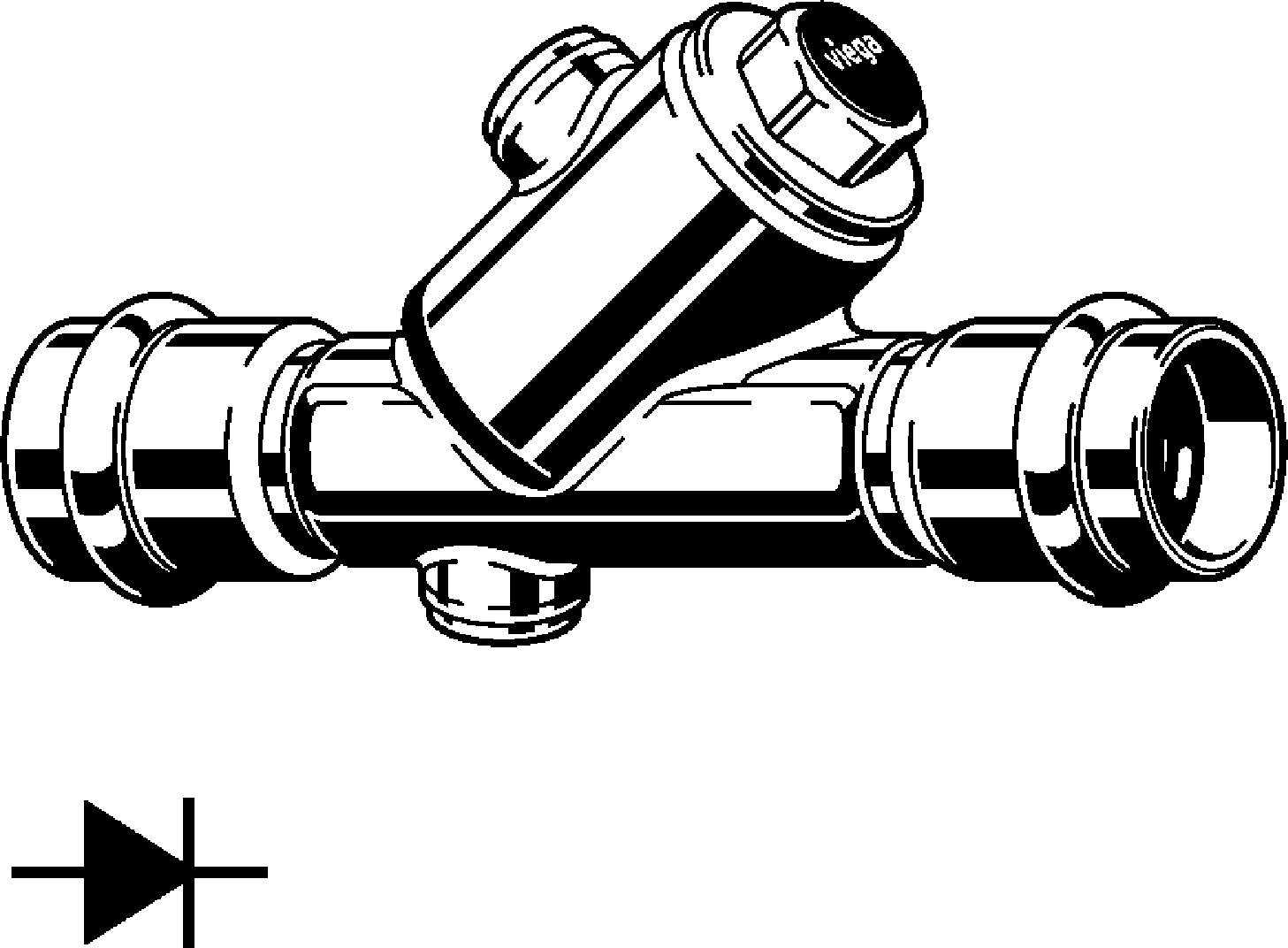 Viega Обратный клапан Easytop Inox 2339.4 (758042) 758 042 - Вид №1