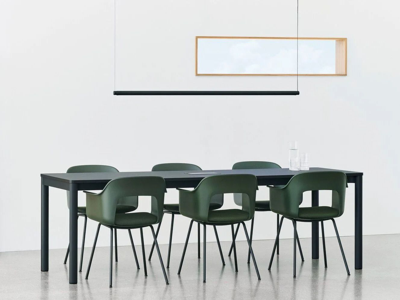 Прямоугольный стол с алюминиевыми или твердыми дубовыми ножками Hay пристройка ARCH-00016580 - Вид №8