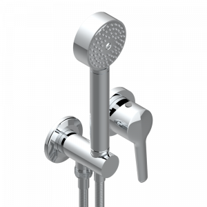 G9C-6561B Trim only for wall mixer with complete handshower on hook Thg-paris System métal diamant Хром