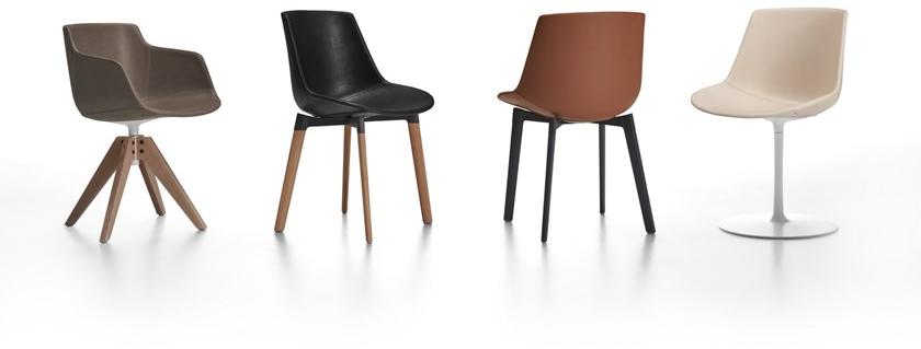 MDF Italia Кожаное вращающееся кресло на эстакаде с подлокотниками Flow sun-id-1465014 - Вид №4