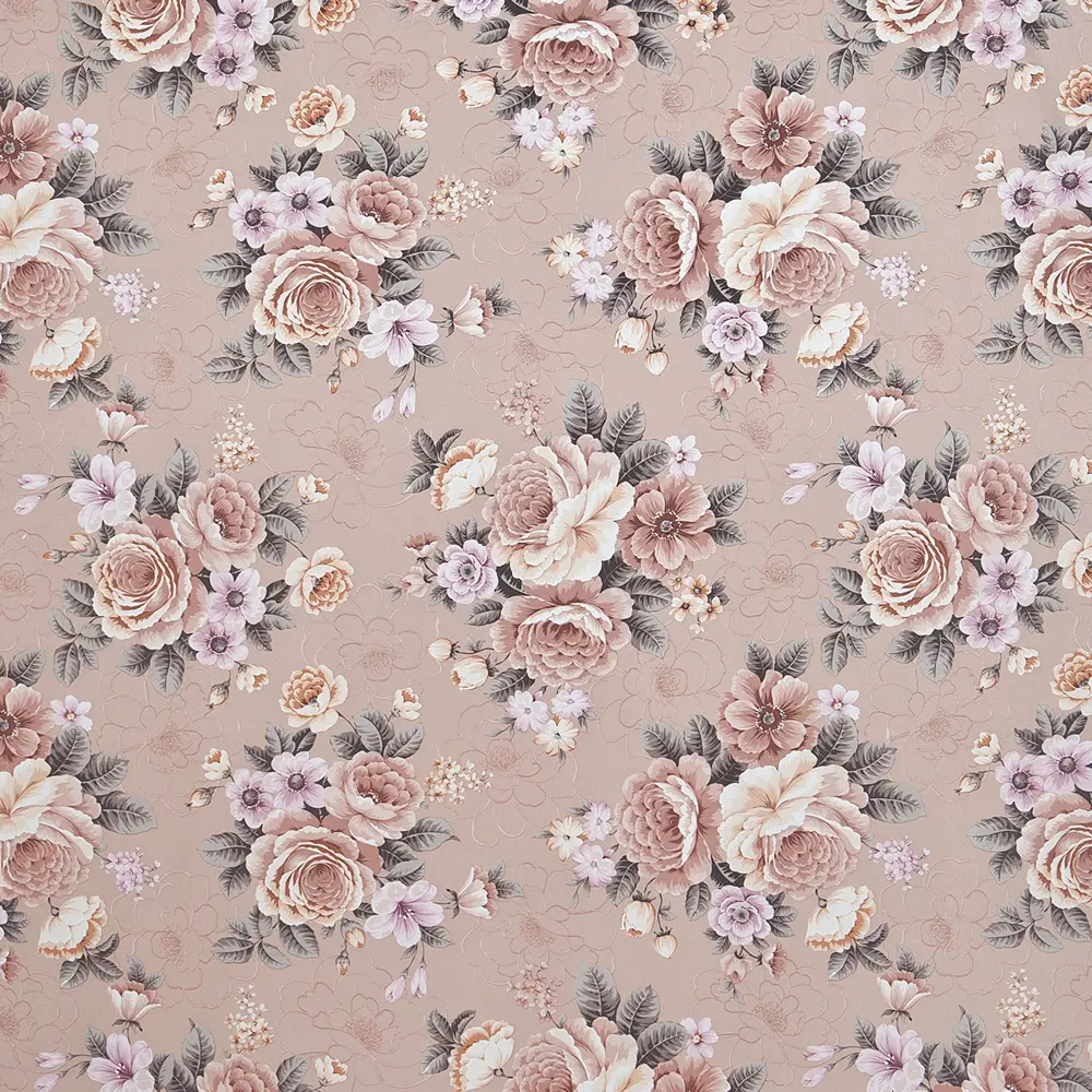 Ткань «Цветы» 1 п/м 280 см блэкаут цвет красный ТОРГОВЫЙ ДОМ ТЕКСТИЛЬ STLM-2187491 - Вид №1