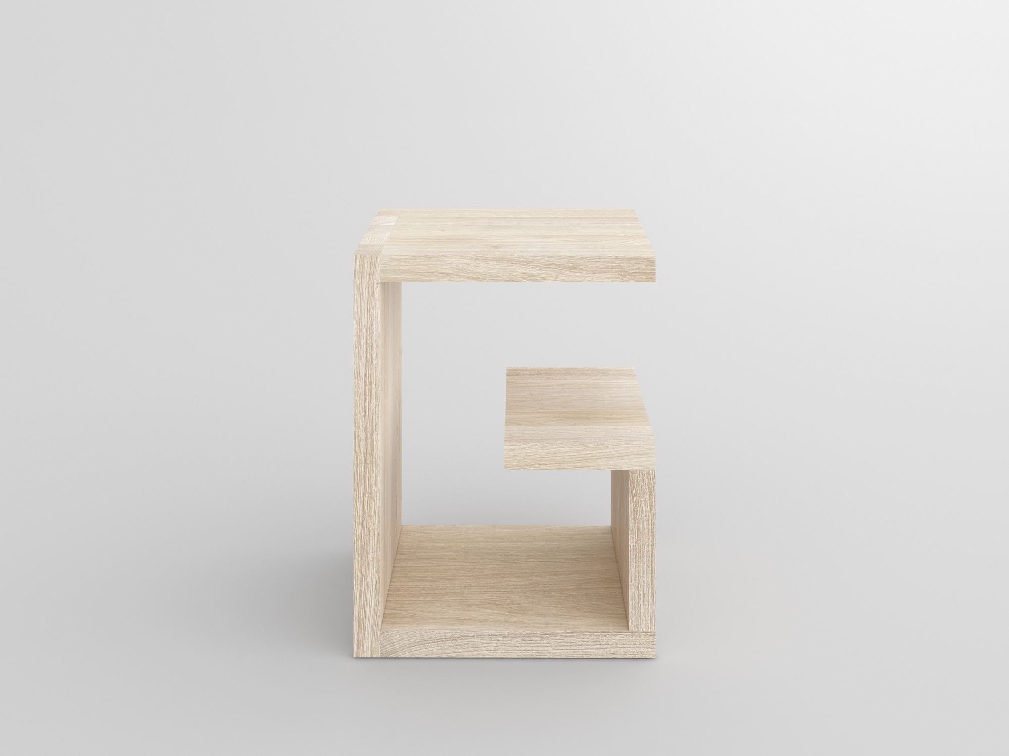 Низкий прямоугольный журнальный столик из массива дерева с журнальной стойкой Vitamin Design Mena ARCH-00038873 - Вид №1