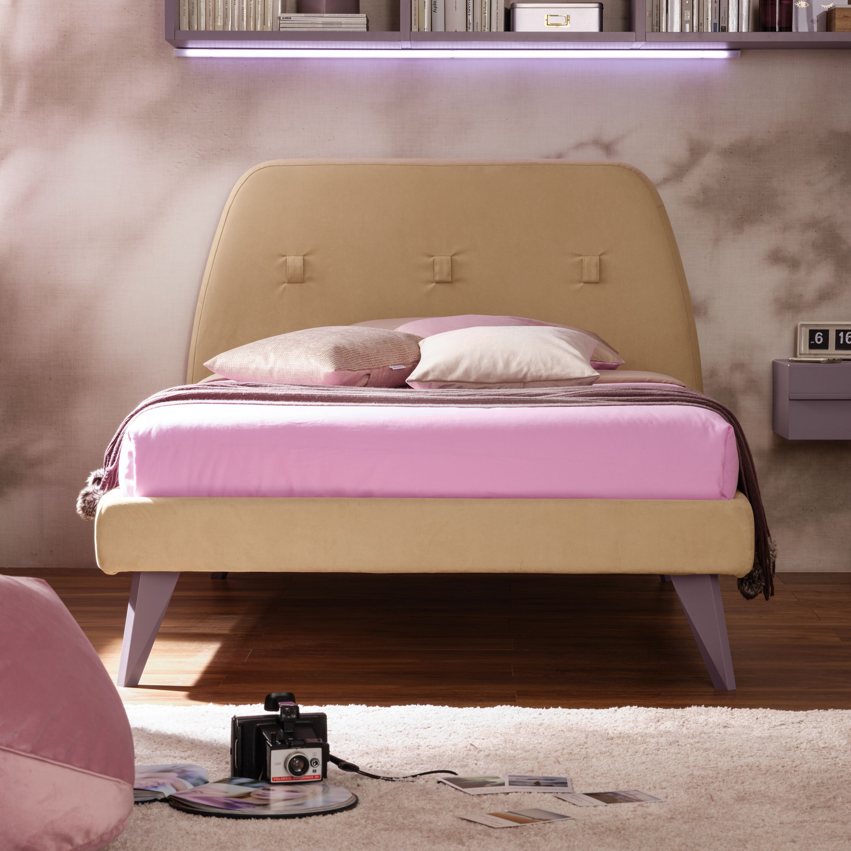 Спальня с гардеробной и мягкой кроватью Moretti Compact YC320 ARCH-00006689 - Вид №3