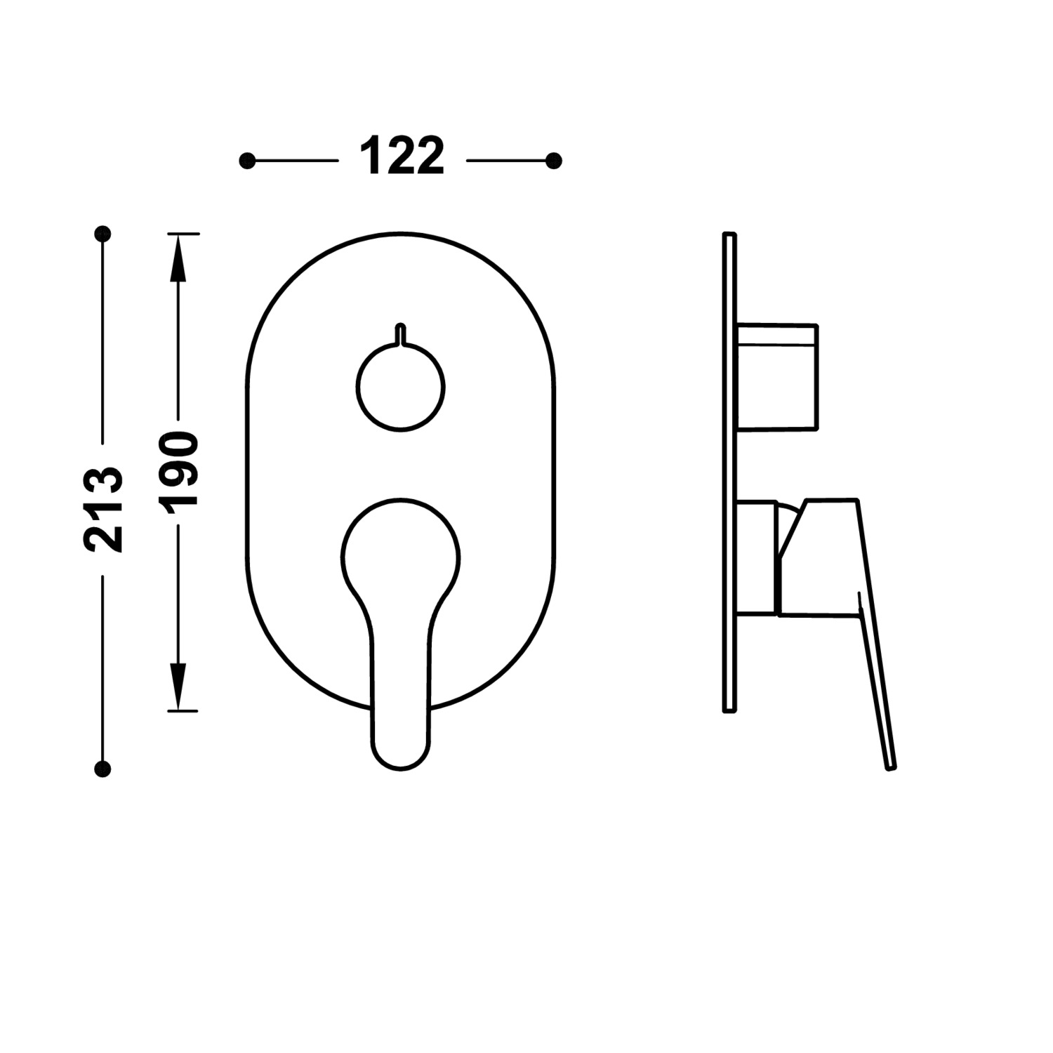 Видимая часть RAPID-BOX для скрытого 2-ходового Rapid-box-21528110 TRES Base - Вид №1