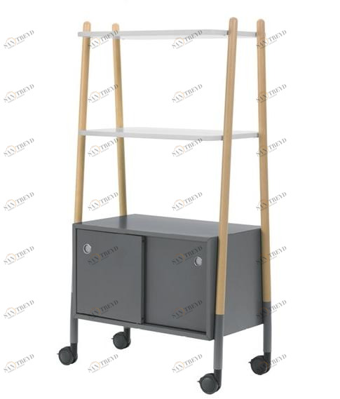 Sesta Офисный стеллаж на колесиках из лакированной древесины Blog sun-id-1415160