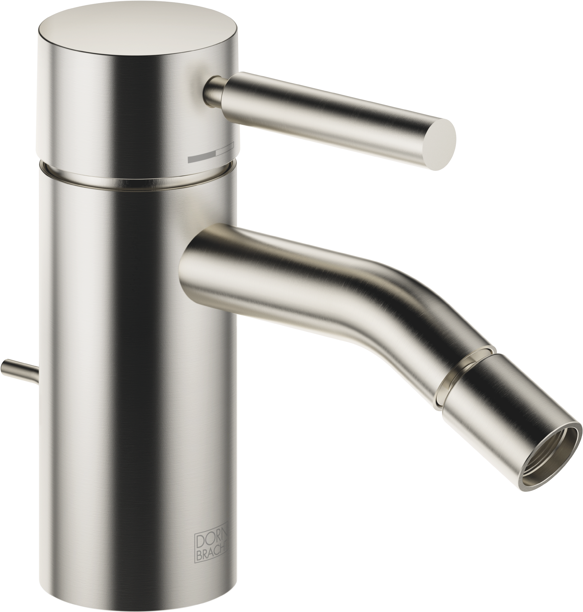 МЕТА Смеситель для биде однорычажный с донным клапаном - Матовая платина