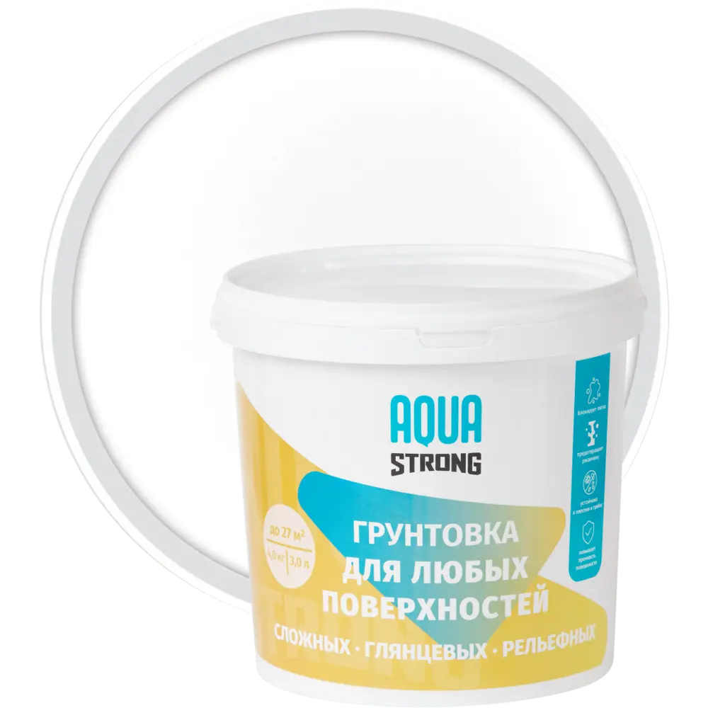 Грунтовка для любых поверхностей Aquastrong 4 кг 87404203 STLM-2033285 NEVEL SILVER 