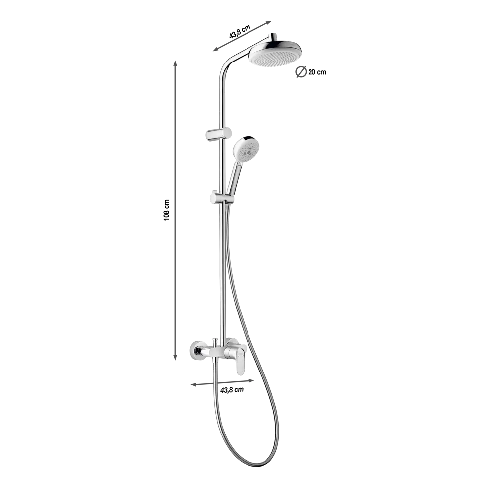 Душевая стойка Hansgrohe MyClub 180 3 режима 18866526 STLM-2132967  - Вид №9
