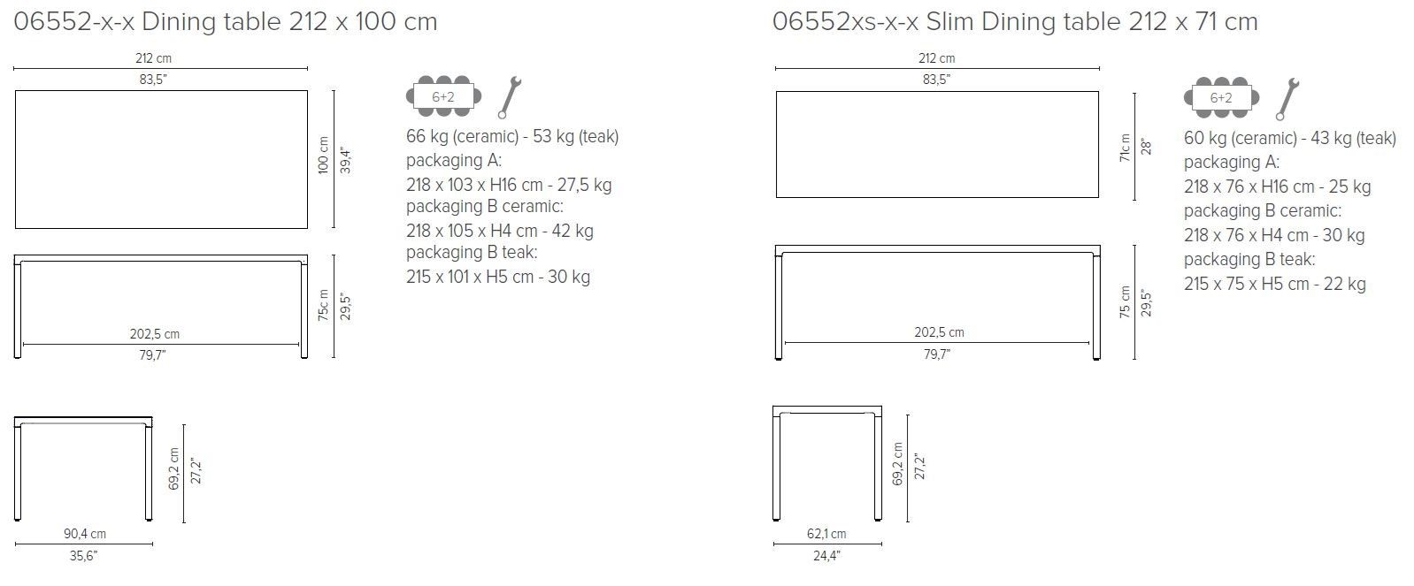 Керамический прямоугольный садовый стол TRIBÙ Illum ARCH-00140536 - Вид №5