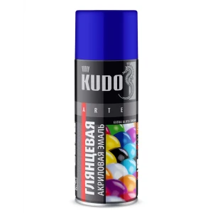 Эмаль аэрозольная универсальная KUDO акриловая глянцевая цвет ультрамарин 520 мл