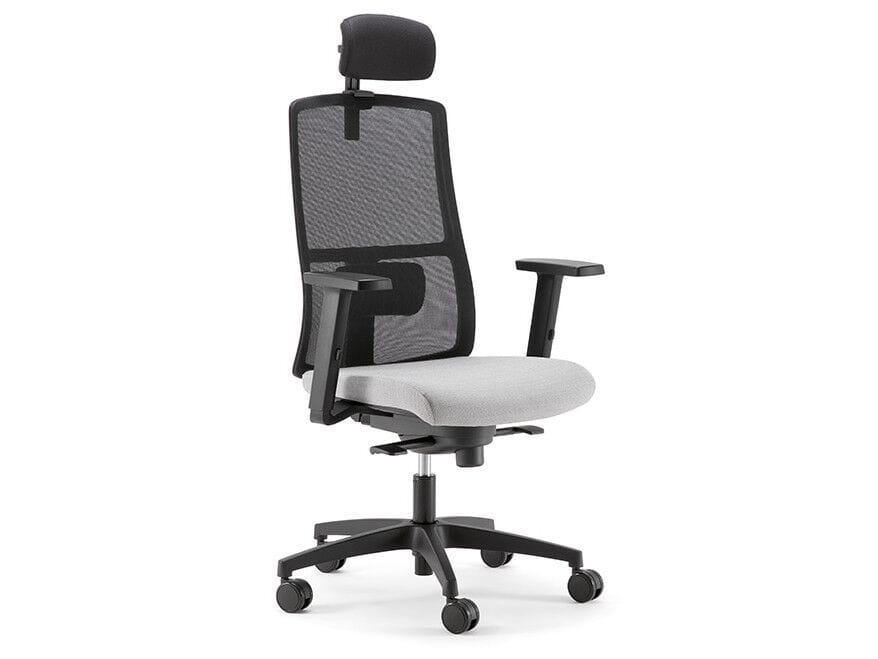 Поворотный сетчатый офисный стул с подлокотниками 5 спиц Nahu гармония ARCH-00091925