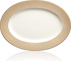 10621283 Rosenthal Блюдо овальное Rosenthal Францис Карро Беж 34см, фарфор Фарфор