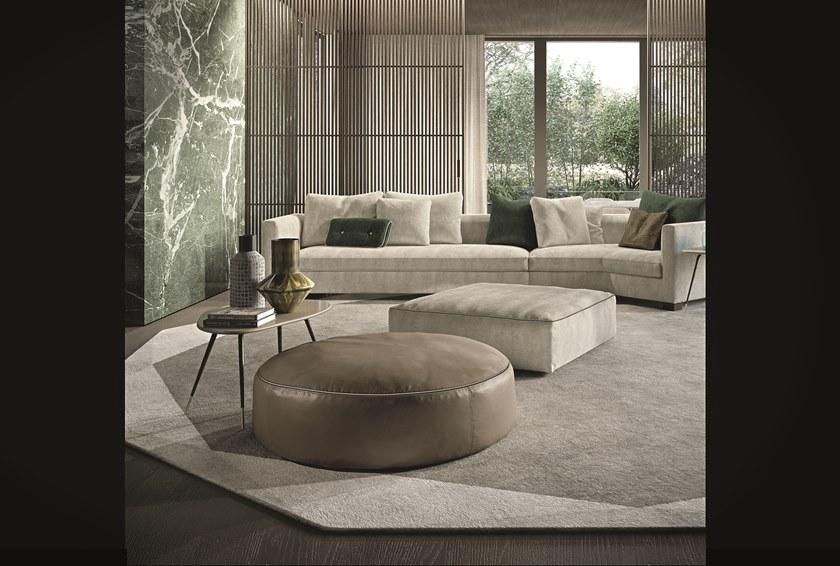 Frigerio Salotti Круглый кожаный пуф sun-id-1381836 - Вид №1