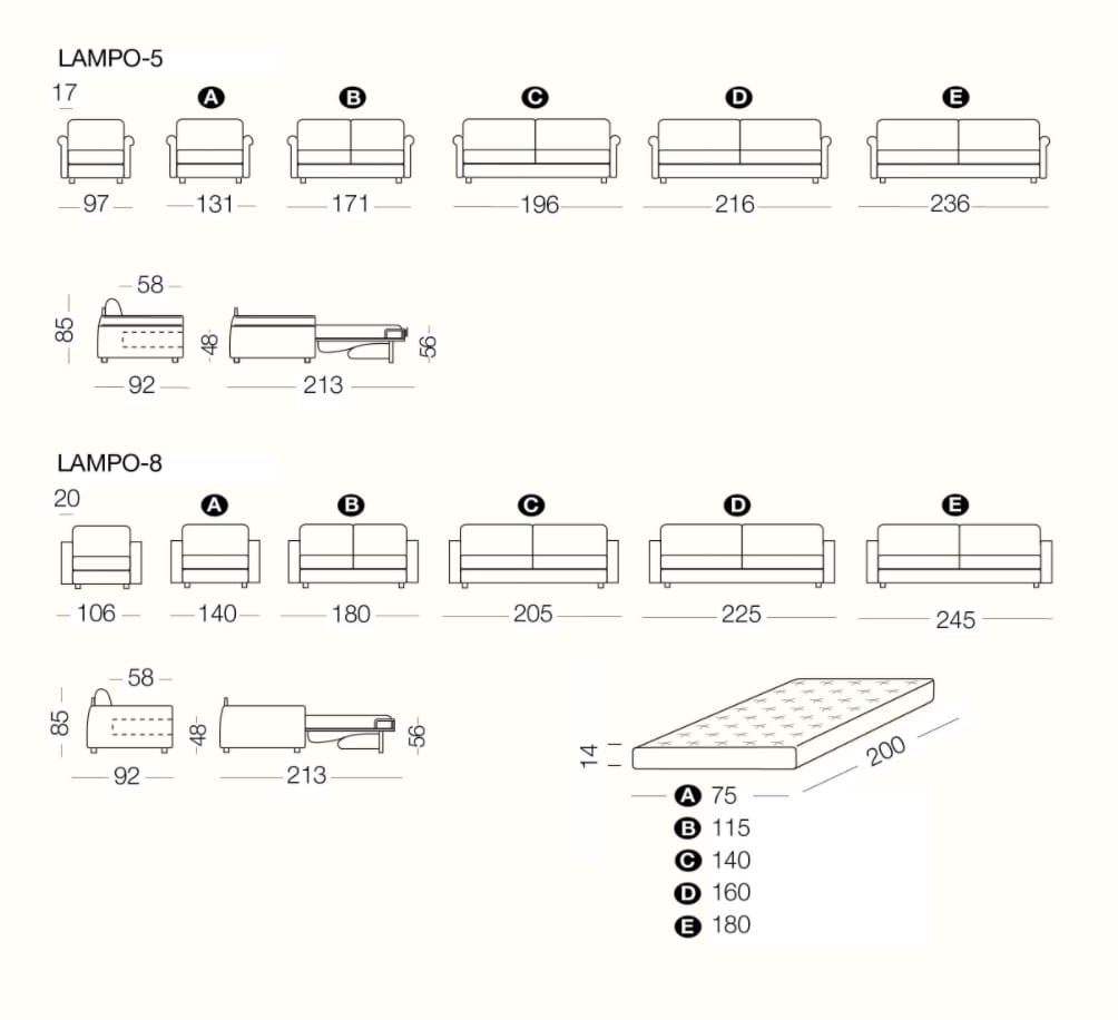 Двуспальный диван-кровать из ткани Milano Bedding LAMPO ARCH-00017593 - Вид №3