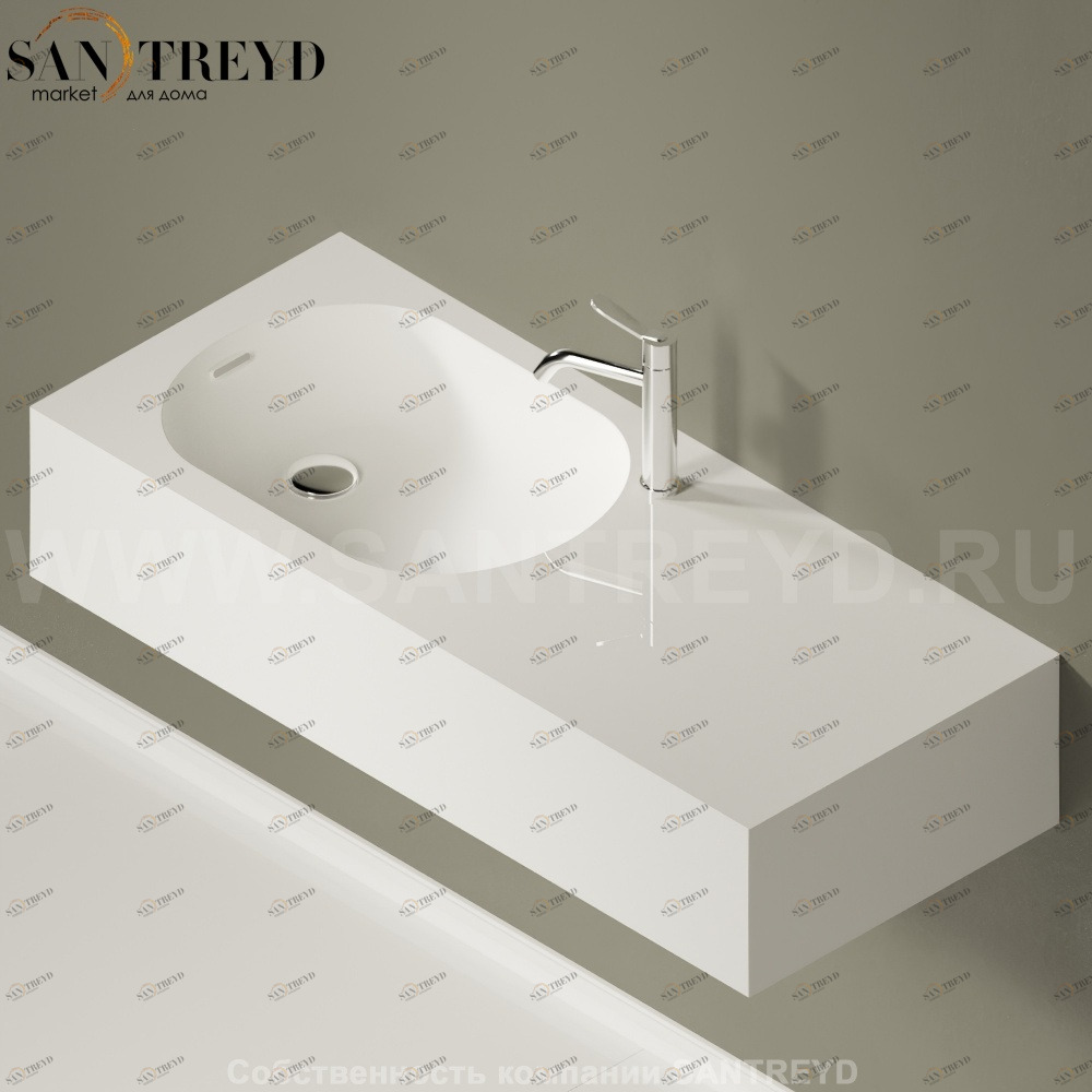 ACER07960RSDZZ Подвесная раковина настенная прямоугольная Agape  белая 